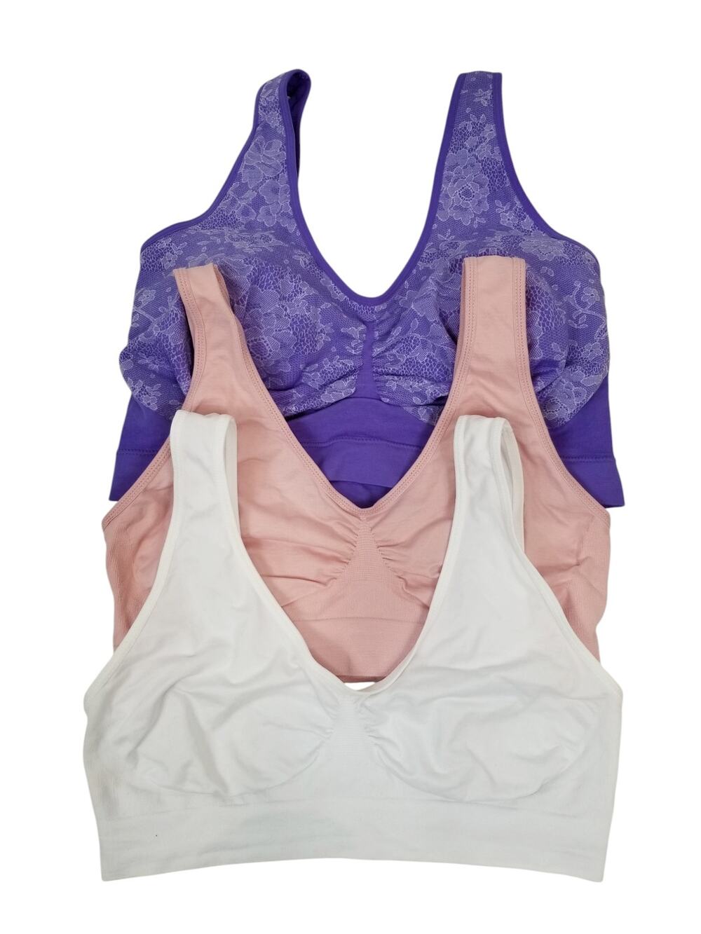 Rhonda Shear Lot of 3 Wireless Comfort Bras Women's Size 2X